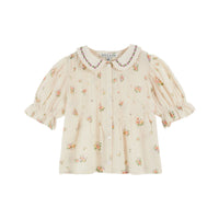 Emile et Ida Althea Embroidered Printed Blouse