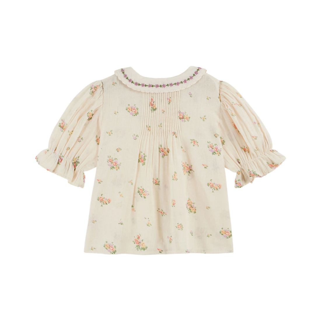 Emile et Ida Althea Embroidered Printed Blouse