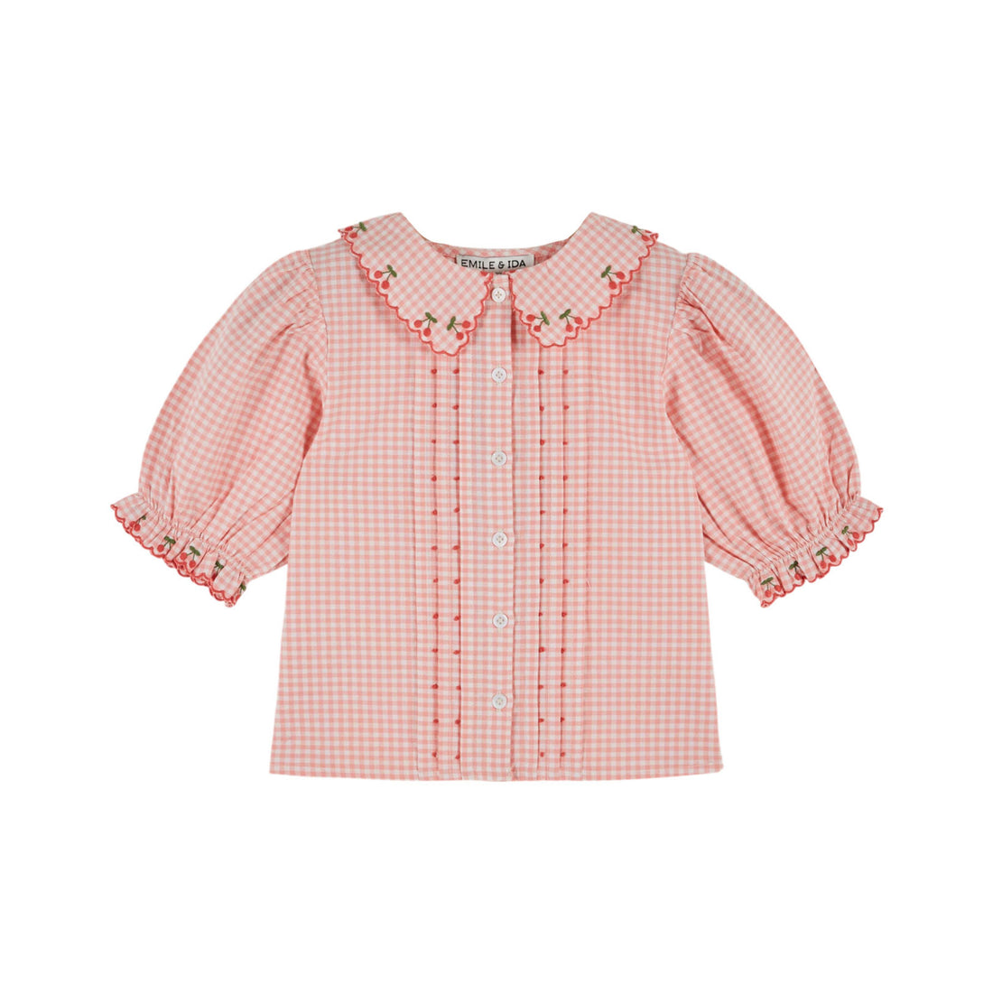 Emile et Ida Pink Gingham Blouse