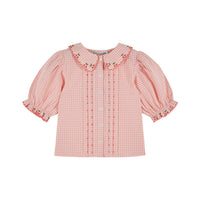 Emile et Ida Pink Gingham Blouse