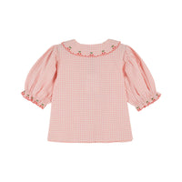 Emile et Ida Pink Gingham Blouse