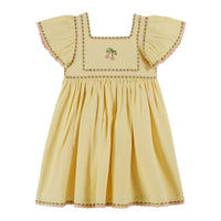 Emile et Ida Mimosa Embroidered Canvas Dress