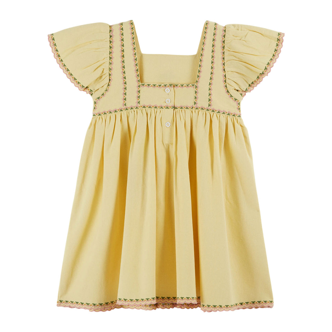 Emile et Ida Mimosa Embroidered Canvas Dress