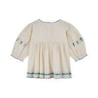 Emile et Ida Cream Embroidered Blouse