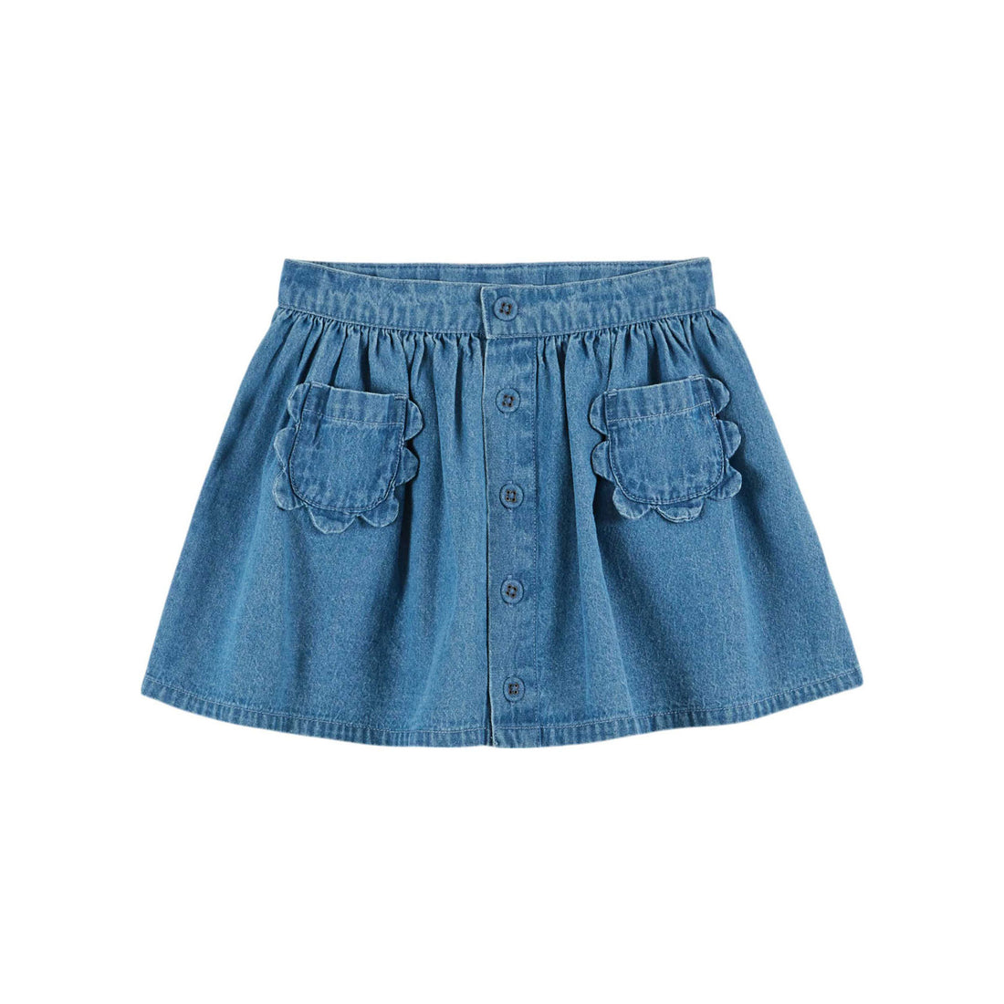 Emile et Ida Denim Flower Pocket Skirt