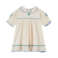 Emile et Ida Cream Embroidered Dress
