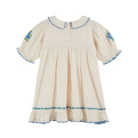 Emile et Ida Cream Embroidered Dress