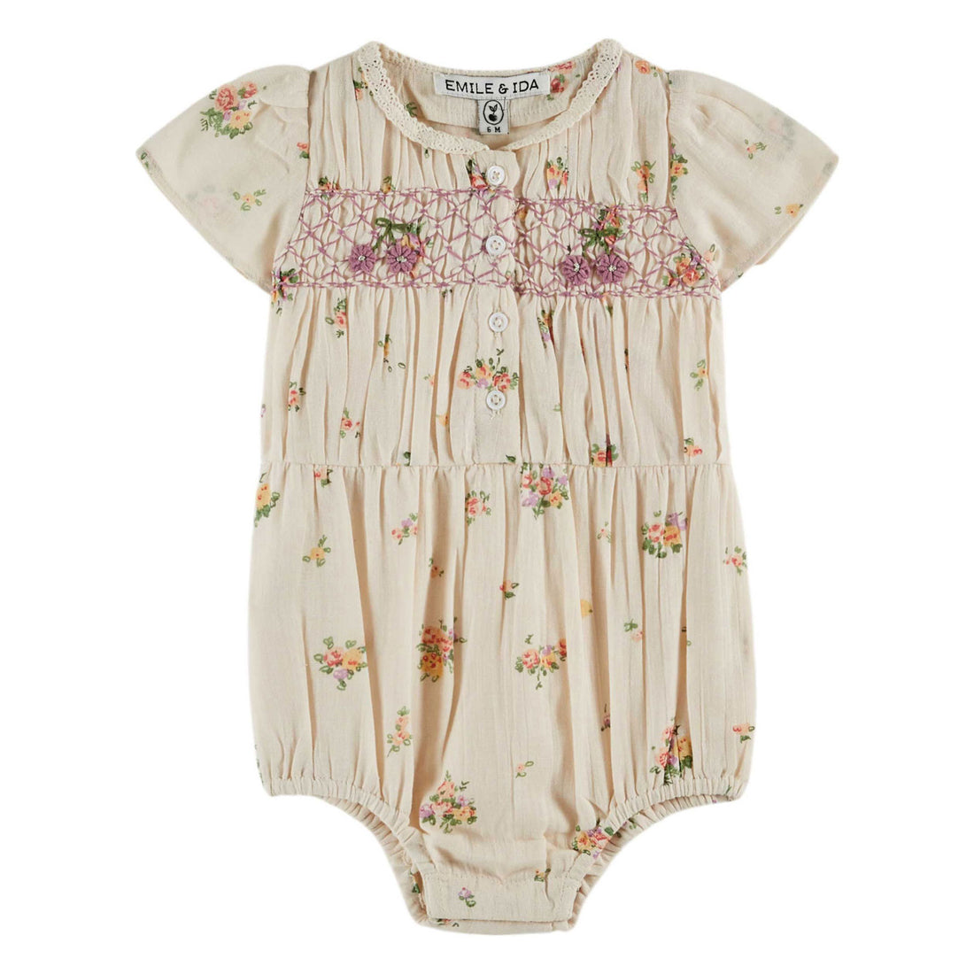 Emile et Ida Althea Smocked Romper