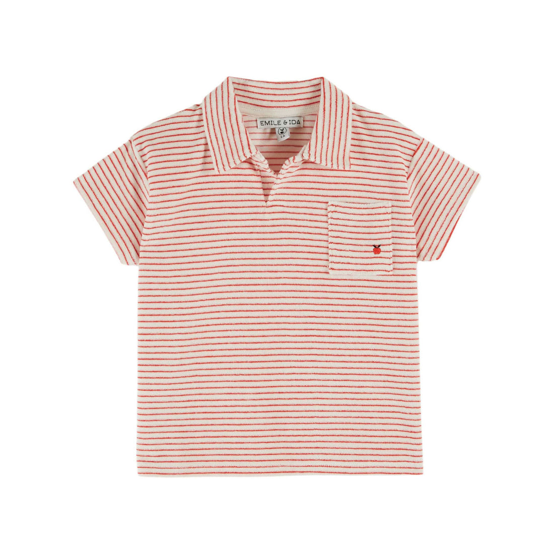 Emile et Ida Poppy Stripe Eponge Polo