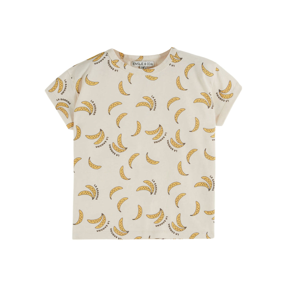 Emile et Ida Cream Banana All Over Print T-Shirt