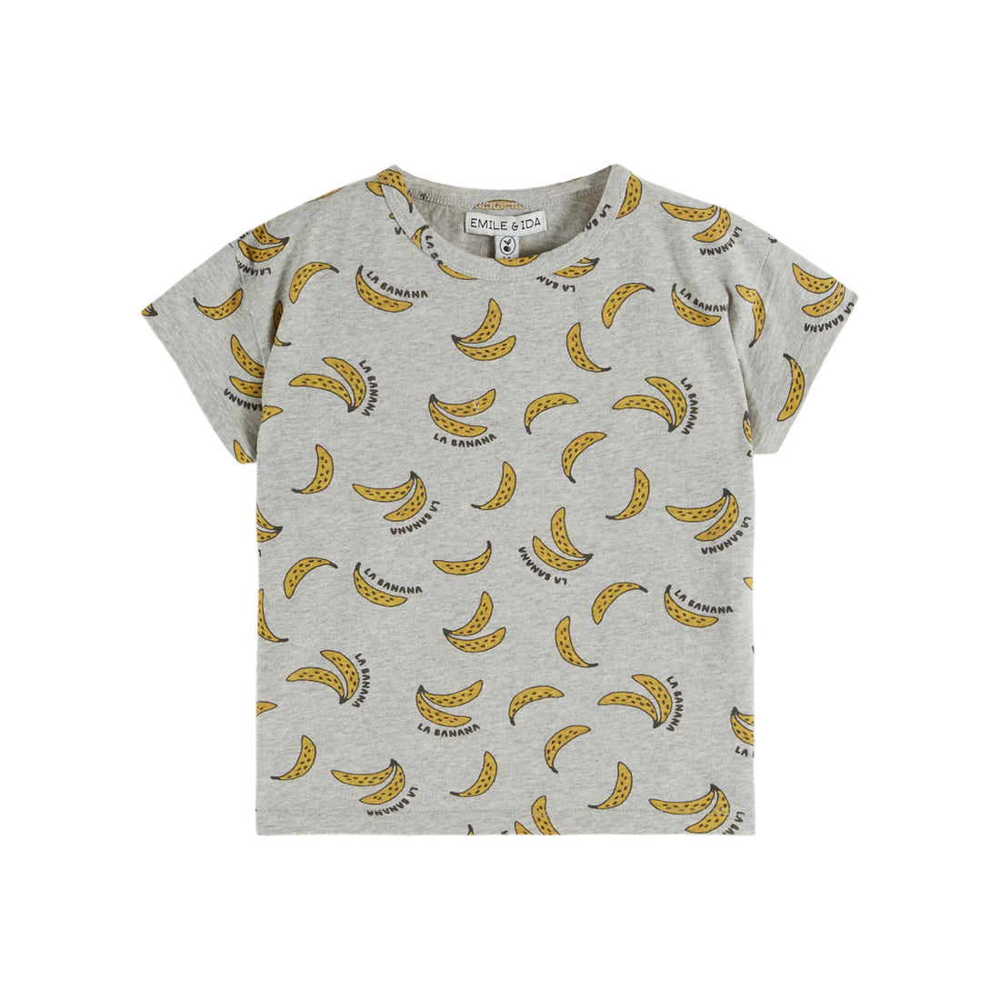 Emile et Ida Grey Banana All Over Print T-Shirt