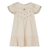 Emile et Ida Cream Embroidered Dress