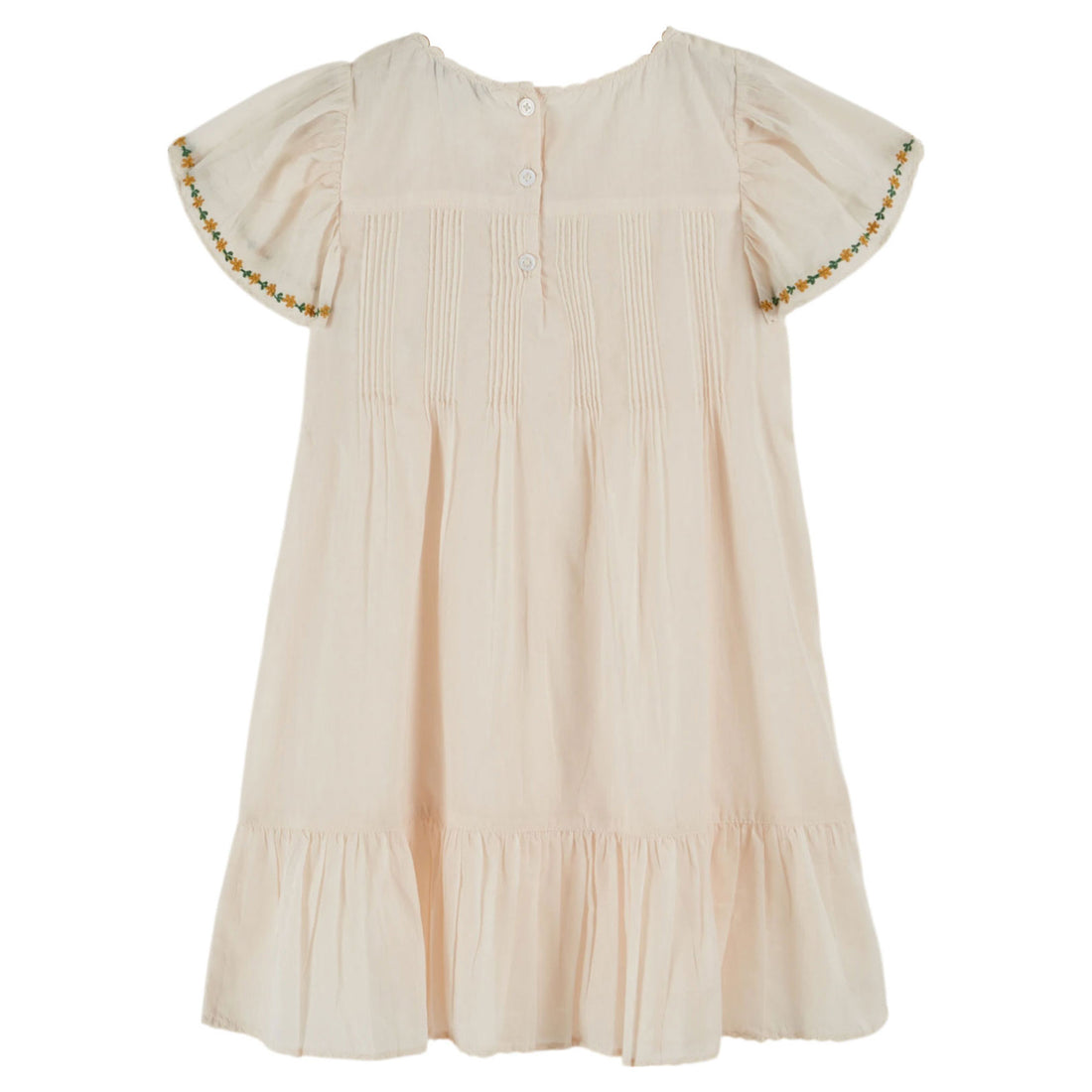 Emile et Ida Cream Embroidered Dress