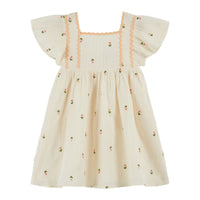 Emile et Ida CreamEmbroidered All Over Dress