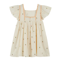 Emile et Ida CreamEmbroidered All Over Dress
