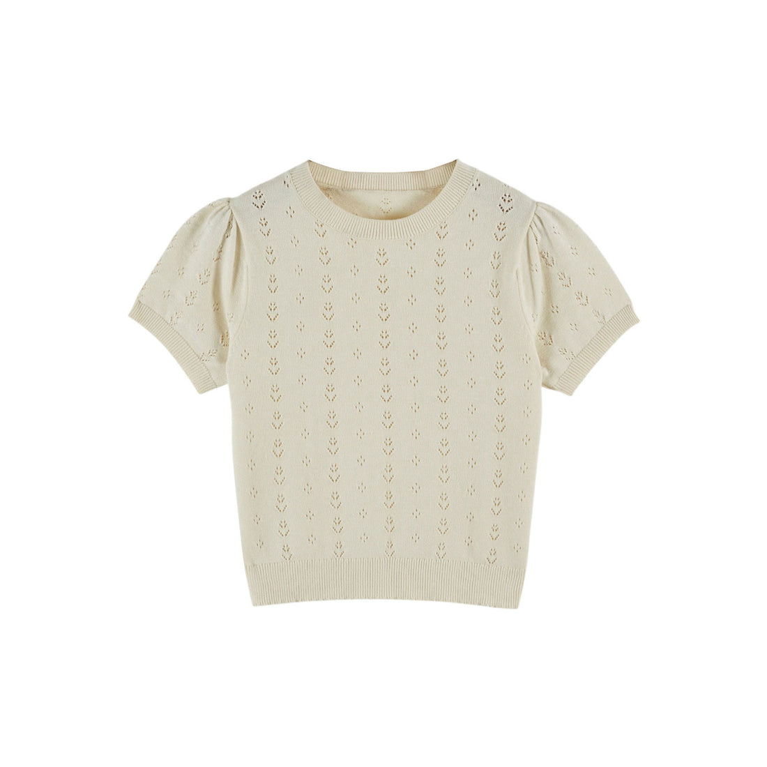 Emile et Ida Cream Openwork Sweater