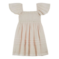 Emile et Ida Cream Embroidered Anglaise Dress