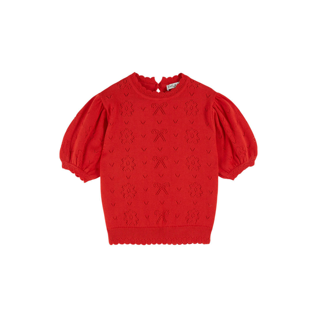 Emile et Ida Coquelicot Openwork Sweater
