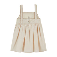 Emile et Ida Cream All-Over Embroidered Dress