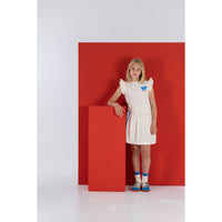Bonmot Ivory Much Love Frill Sleeve Dress