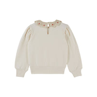Emile et Ida Ecru Crochet Collar Sweater