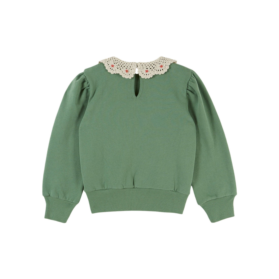 Emile et Ida Olive Crochet Collar Sweater