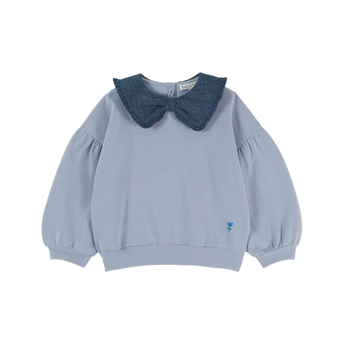 Emile et Ida Blue Collared Sweatshirt