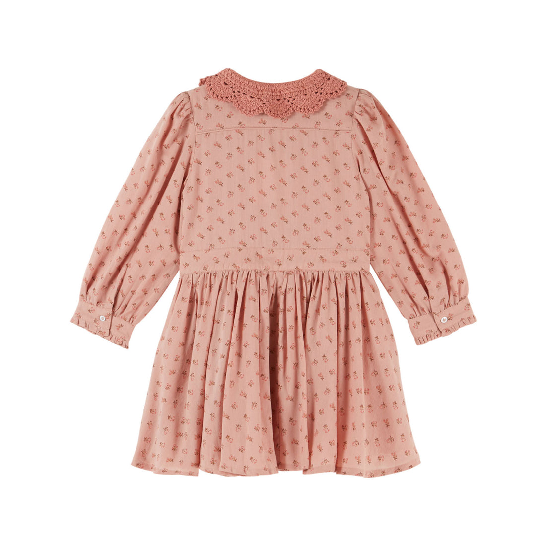 Emile et Ida Rosemary Printed Crochet Collar Dress