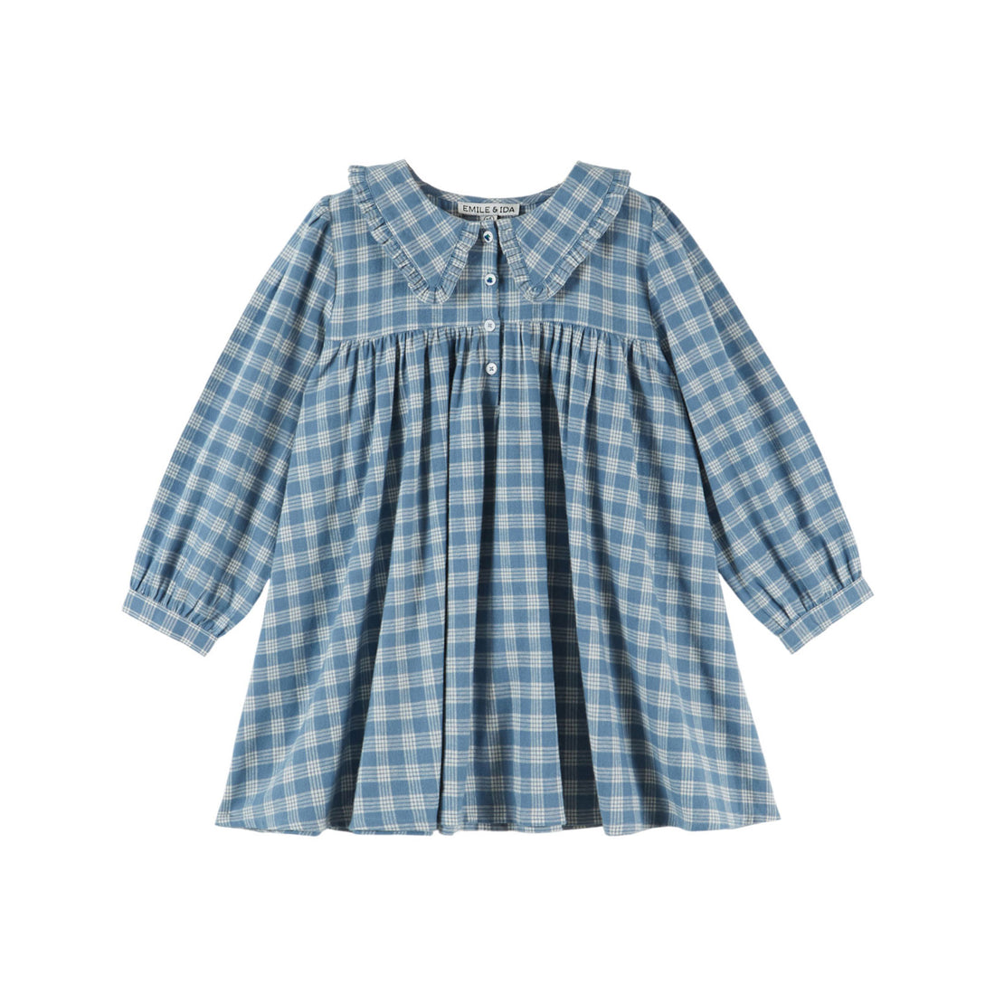 Emile et Ida Celestine Tiles Ruffle Collar Dress