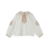 Emile et Ida Ecru Embroidered Blouse