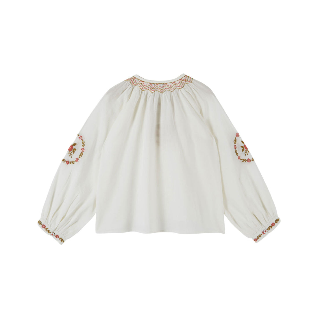 Emile et Ida Ecru Embroidered Blouse