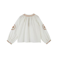 Emile et Ida Ecru Embroidered Blouse