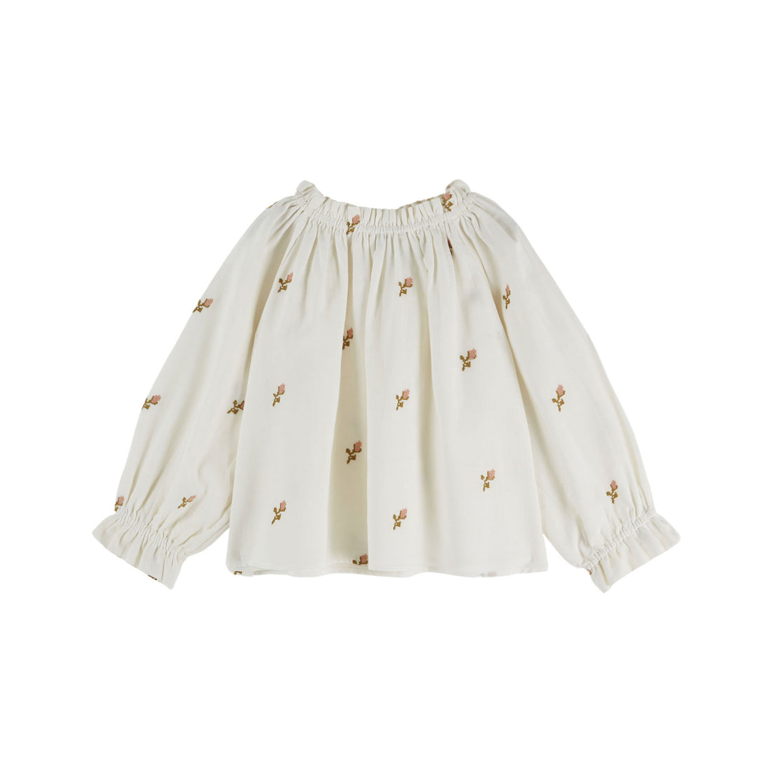 Emile et Ida Ecru Cross Stitch Loose Blouse