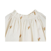 Emile et Ida Ecru Cross Stitch Loose Blouse