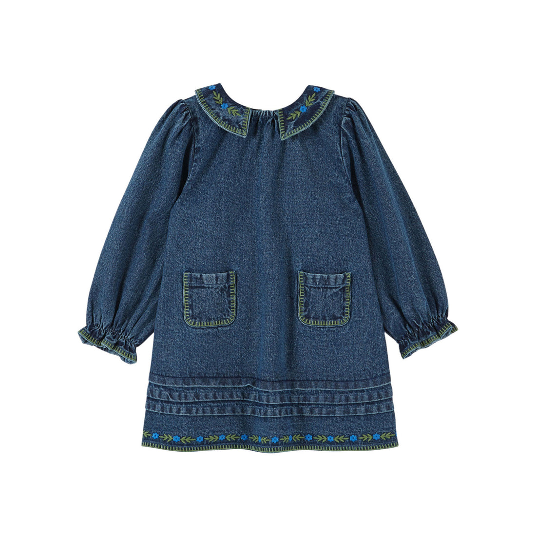 Emile et Ida Denim Embroidered Dress