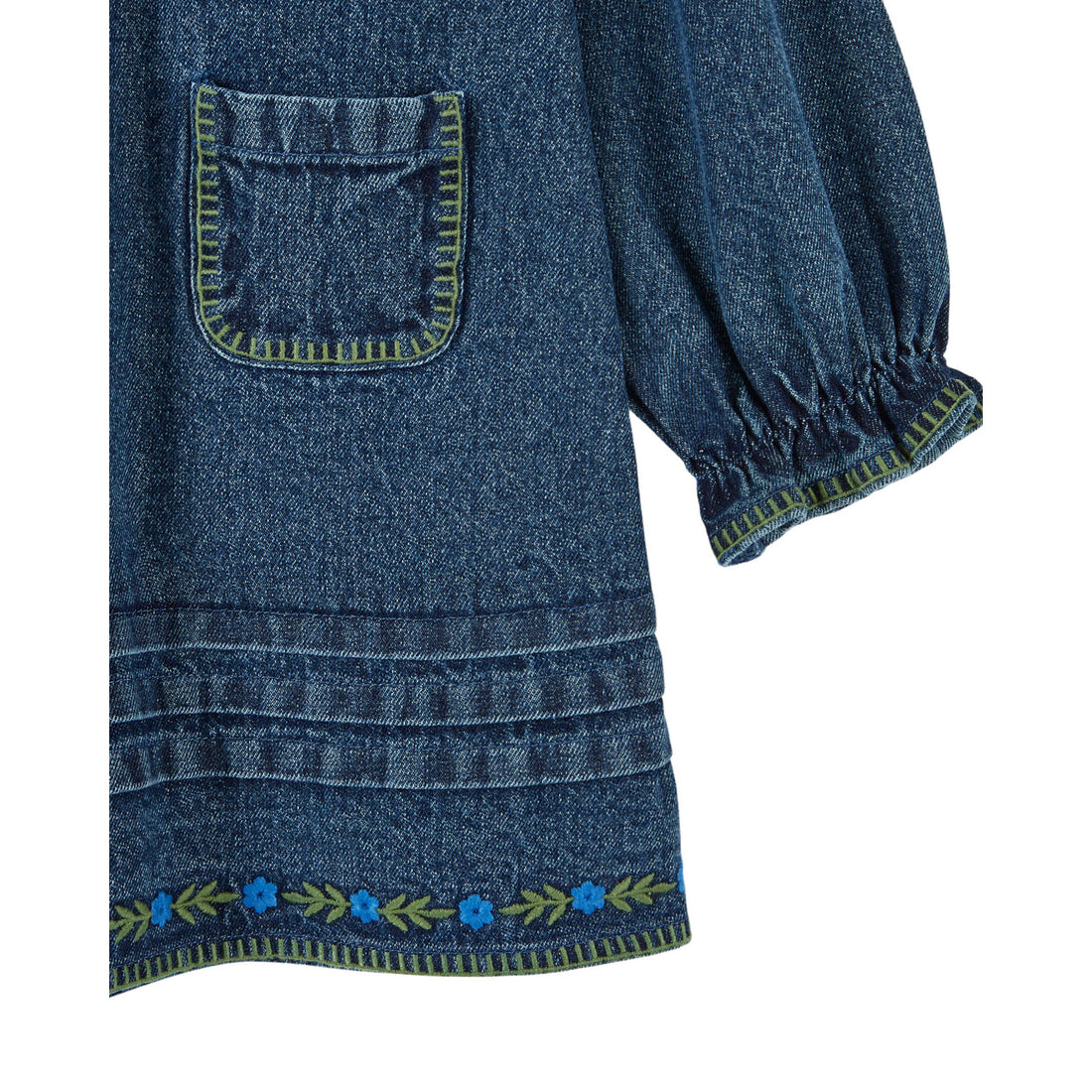 Emile et Ida Denim Embroidered Dress