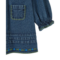 Emile et Ida Denim Embroidered Dress