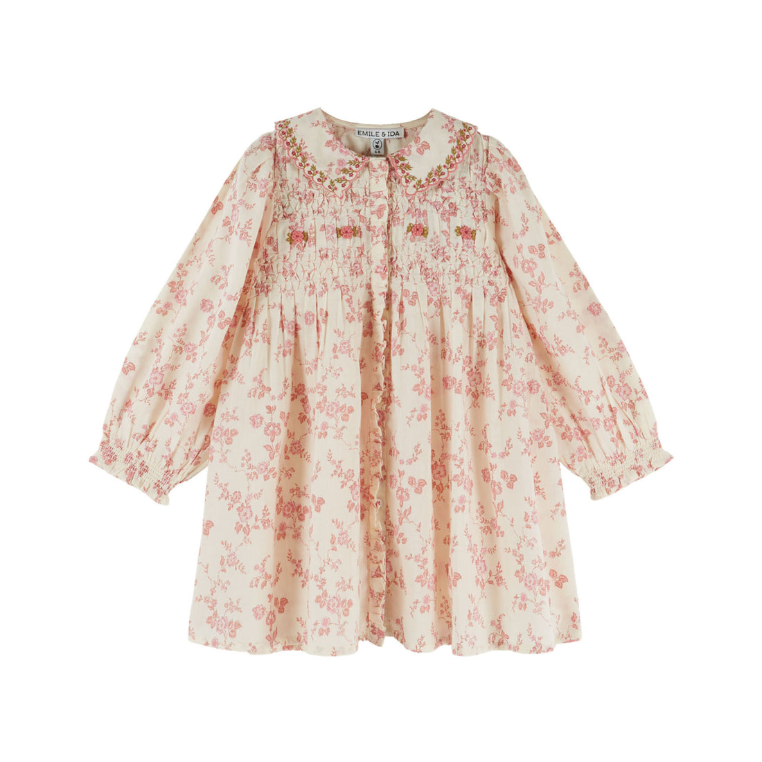 Emile et Ida Rosalie Embroidered Smock Dress