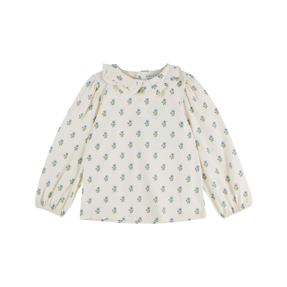 Emile et Ida Scarlet Floral Collared Blouse