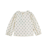 Emile et Ida Scarlet Floral Collared Blouse
