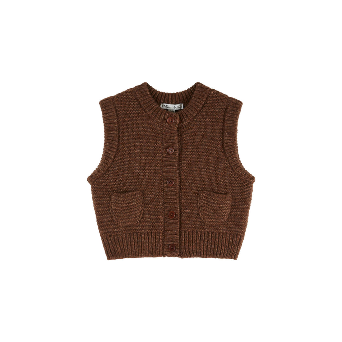 Emile et Ida Chestnut Plush Vest