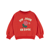 Emile et Ida Red Graphic Typo Sweatshirt