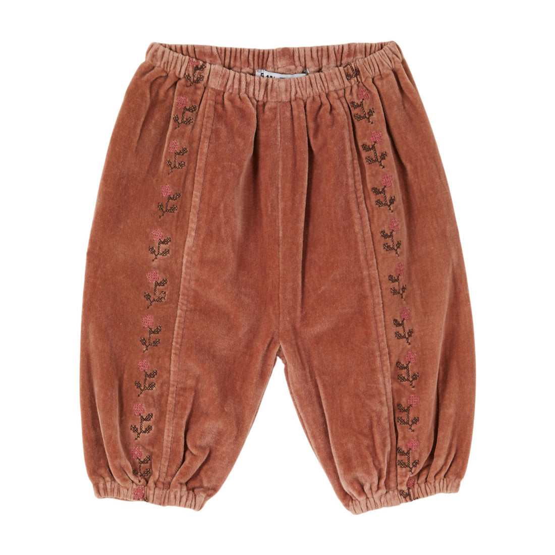 Emile et Ida Mahogany Embroidered Pants