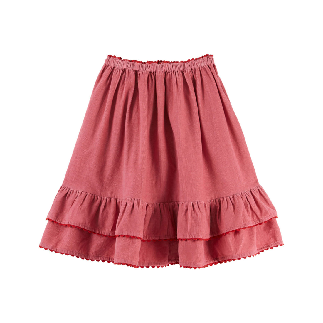 Emile et Ida Raspberry Long Velvet Skirt