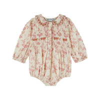 Emile et Ida Rosalie Embroidered Smock Romper