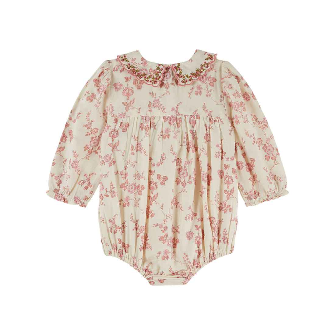 Emile et Ida Rosalie Embroidered Smock Romper