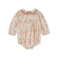 Emile et Ida Rosalie Embroidered Smock Romper