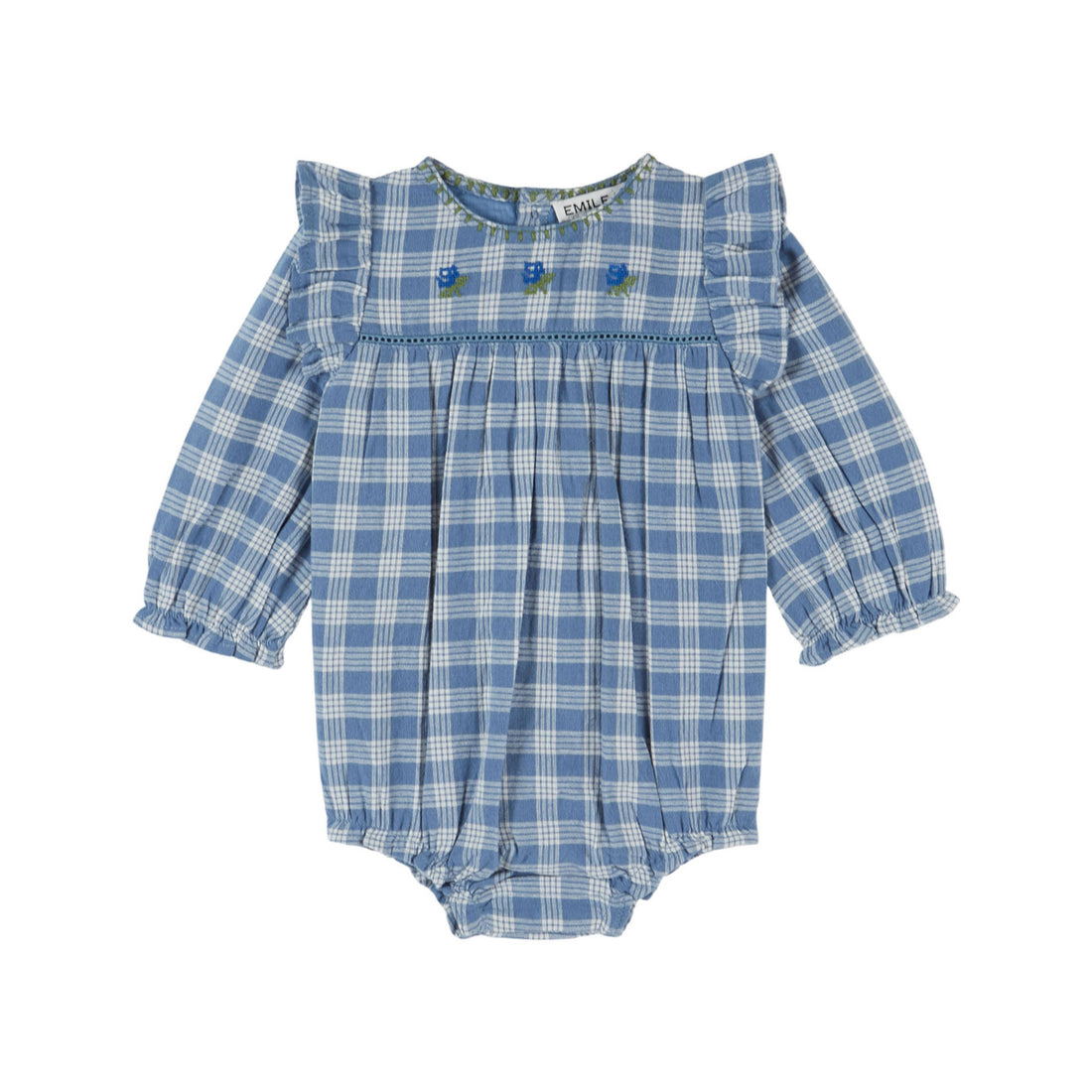 Emile et Ida Celestine Tiles Ruffle Collar Romper