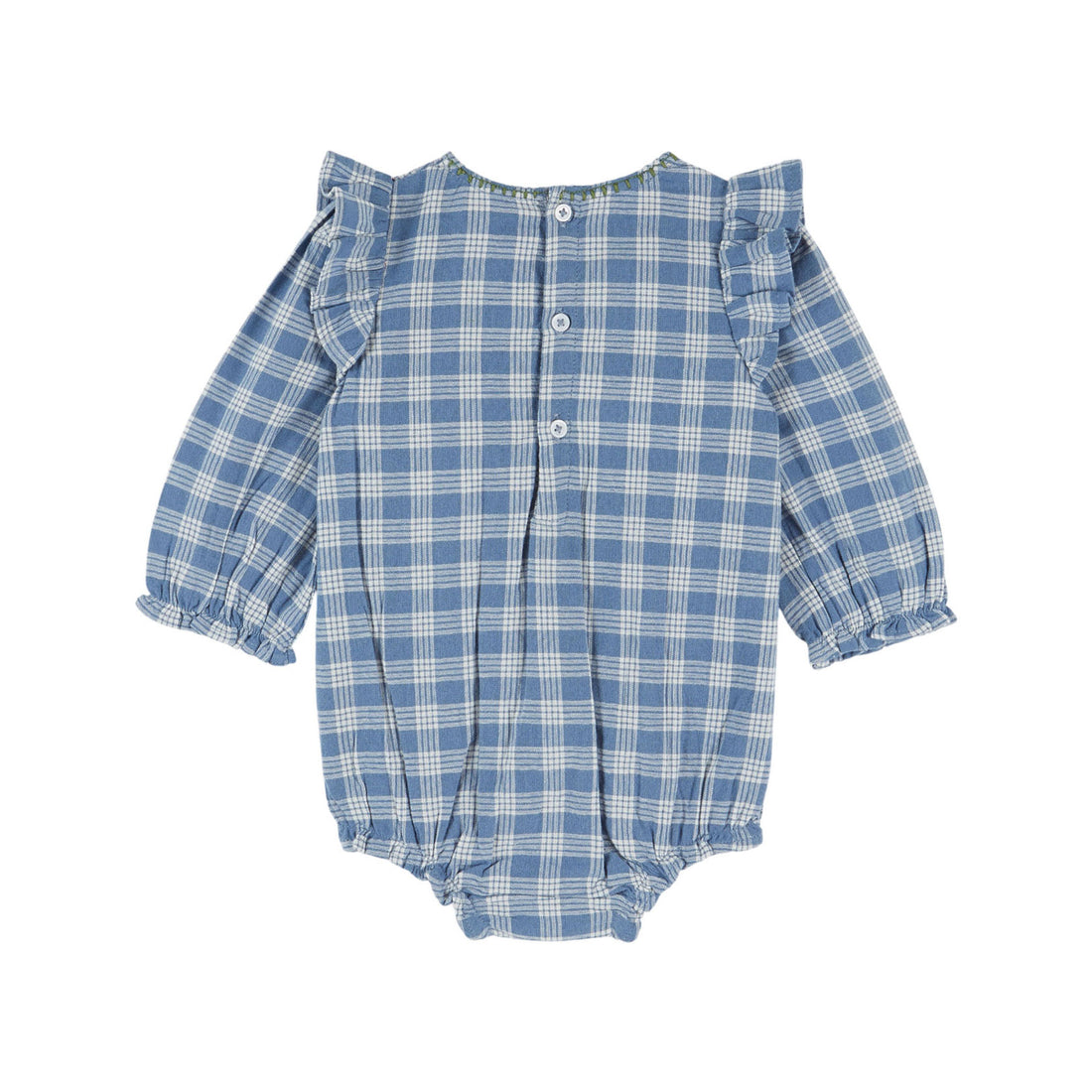 Emile et Ida Celestine Tiles Ruffle Collar Romper