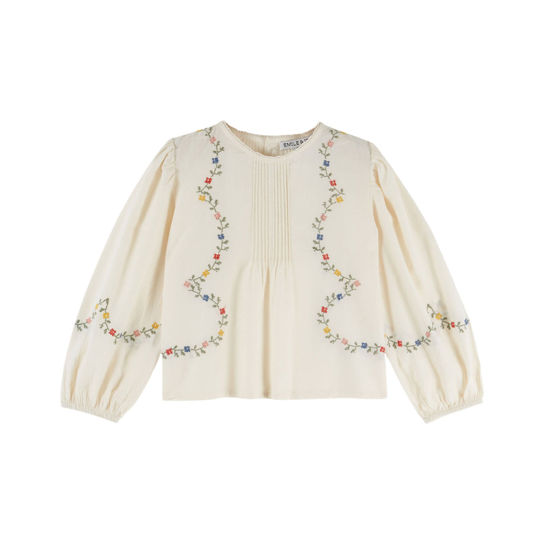 Emile et Ida Ecru Cross Stitch Blouse